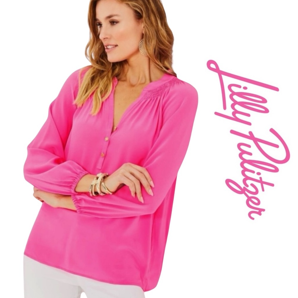 Lilly Pulitzer | Elsa Top/Blouse | Large | Pink